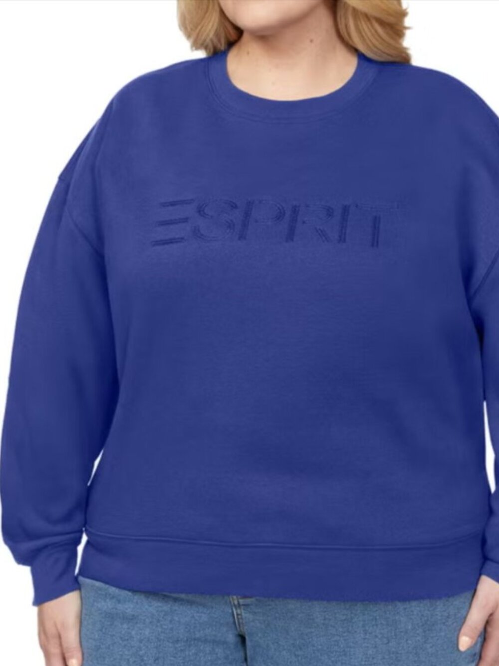 Esprit Sweatshirt XXL Gen X Viral Blue Crewneck Pullover NWT
